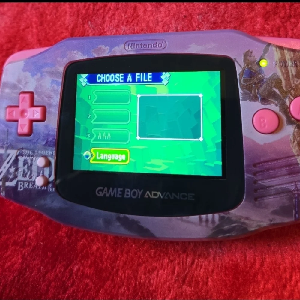 Personal Custom Refurbished Moded Zelda Game Boy Advance With Back Lit Screen